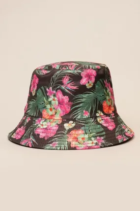 Tropical Print Double Side Wear Bucket Hat