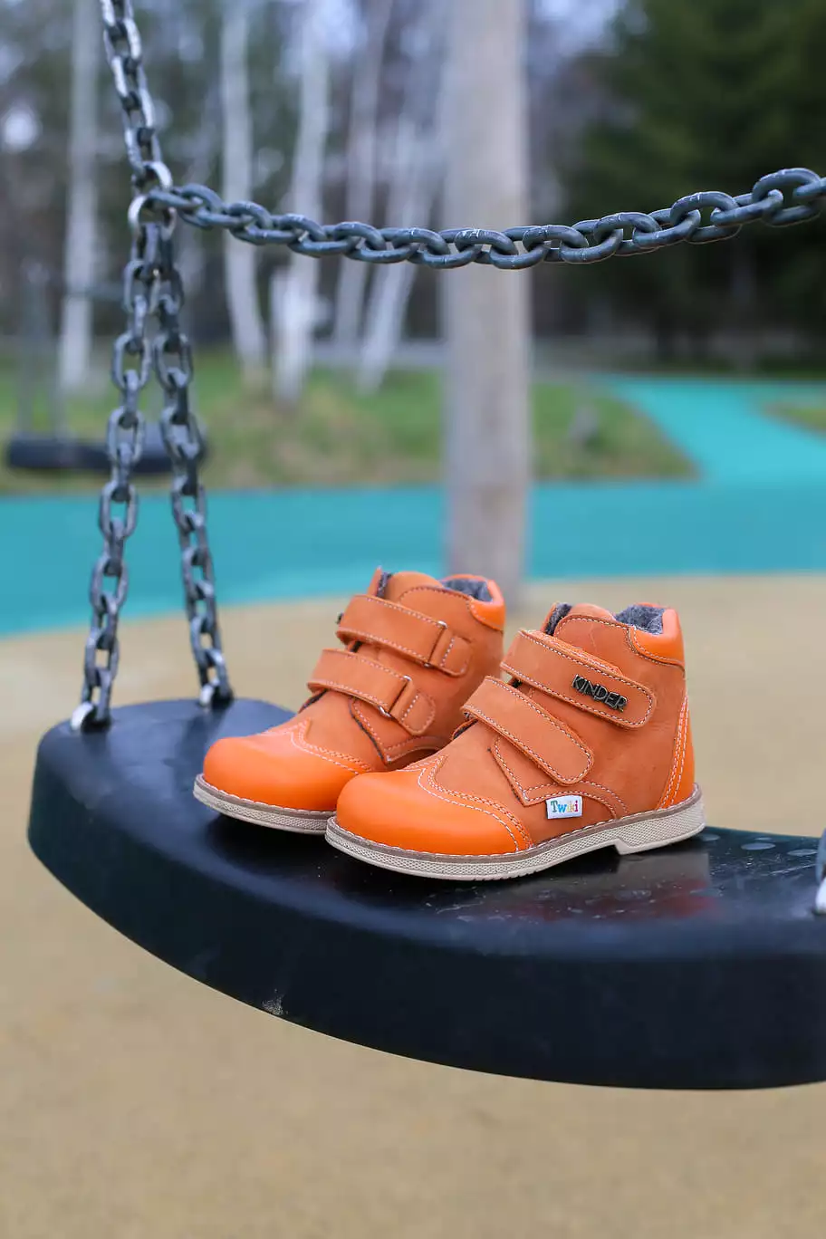 Twiki Orthopedic Boots TW-318-6 Orange Autumn Winter Outdoor Shoes Two Fasteners Baby Toddler Kids Boys Girls