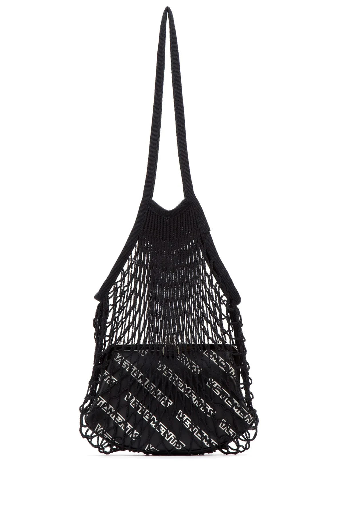 Vetements Logo Printed Mesh Shoulder Bag