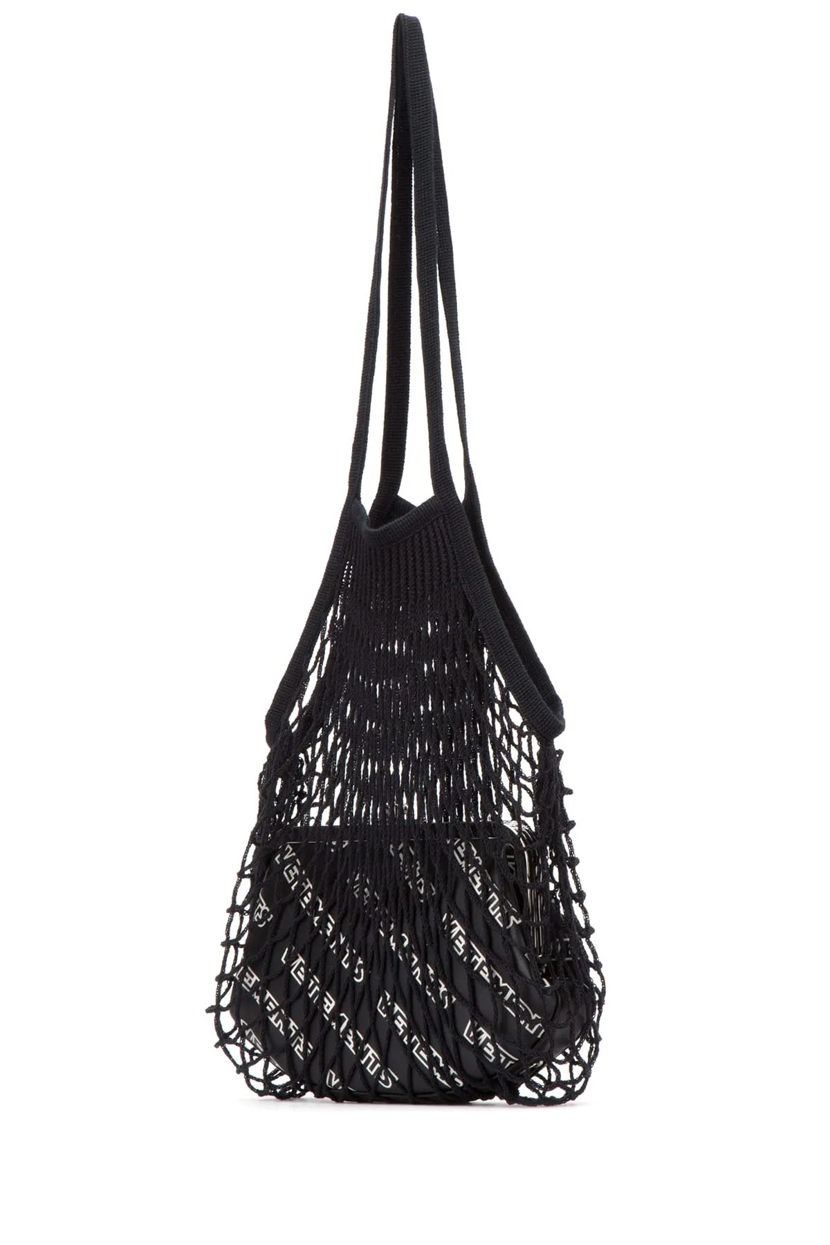 Vetements Logo Printed Mesh Shoulder Bag