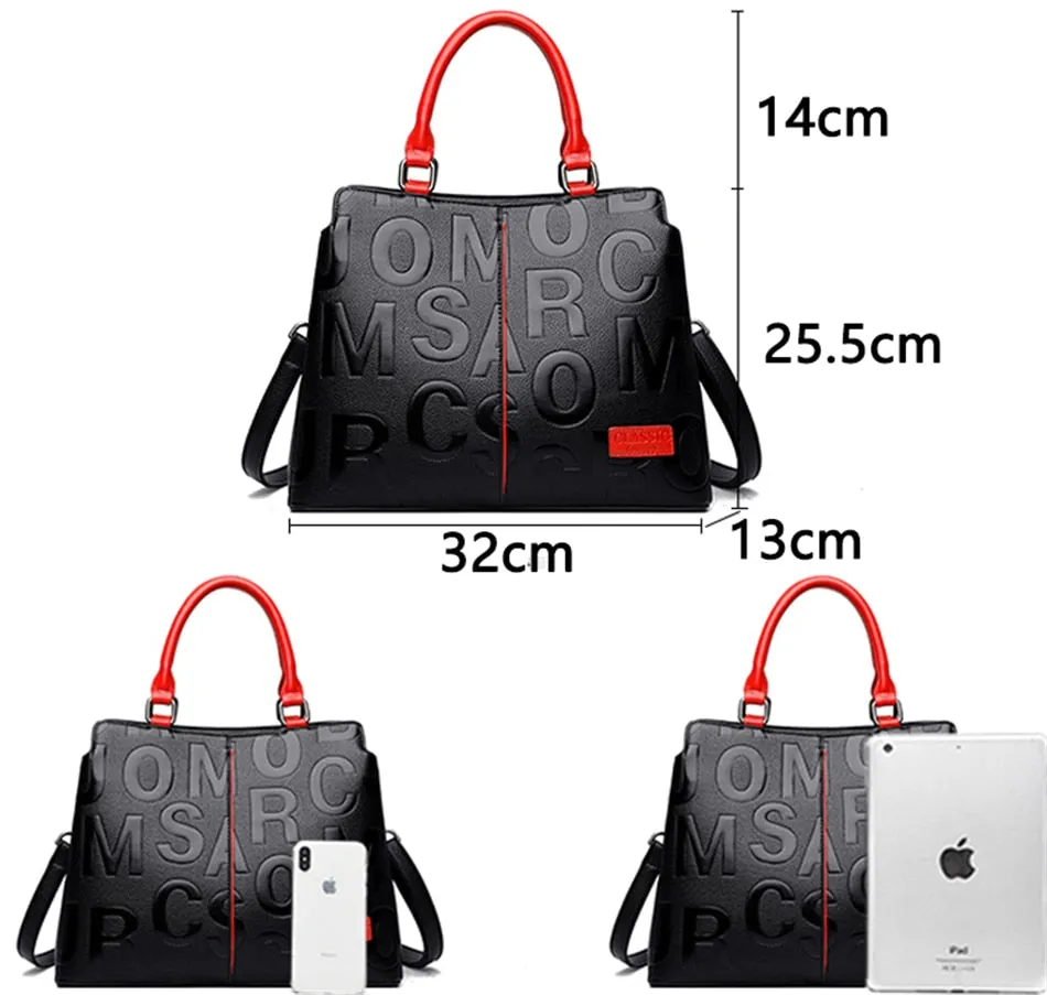 Women's Large Capacity Luxury 2 Layers Retro Sac Totes HandBag