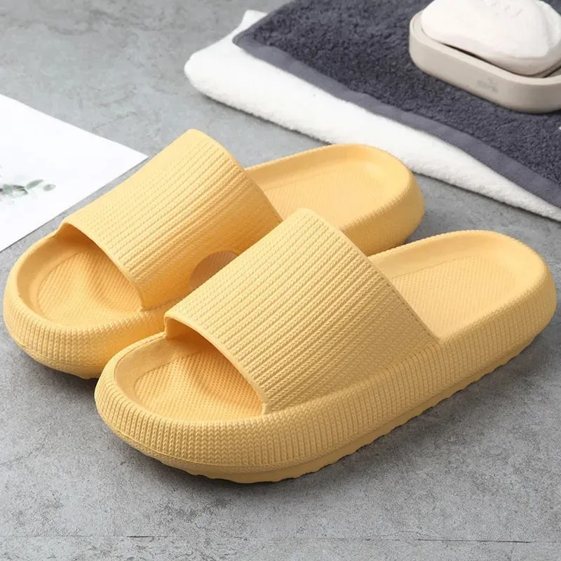 Women's Summer Leisure Style Open-Toe Flat Heel House Slippers