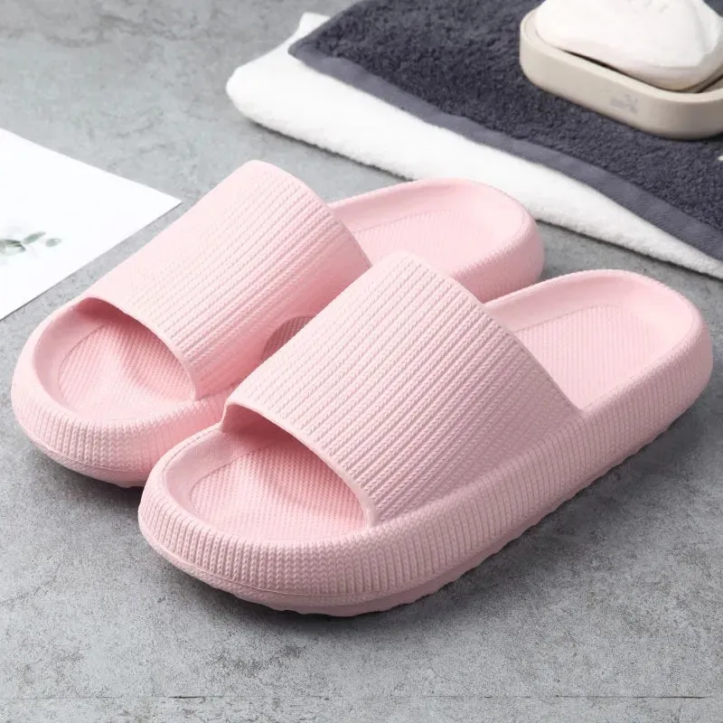 Women's Summer Leisure Style Open-Toe Flat Heel House Slippers