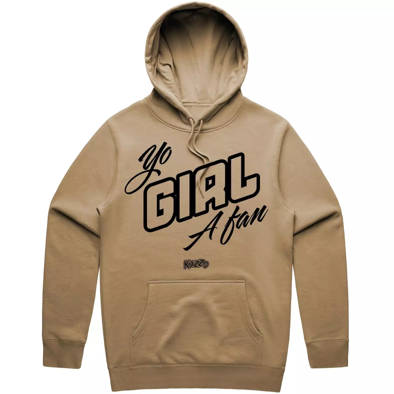 YO GIRL A FAN - Brown Kelp Sneaker Hoodie